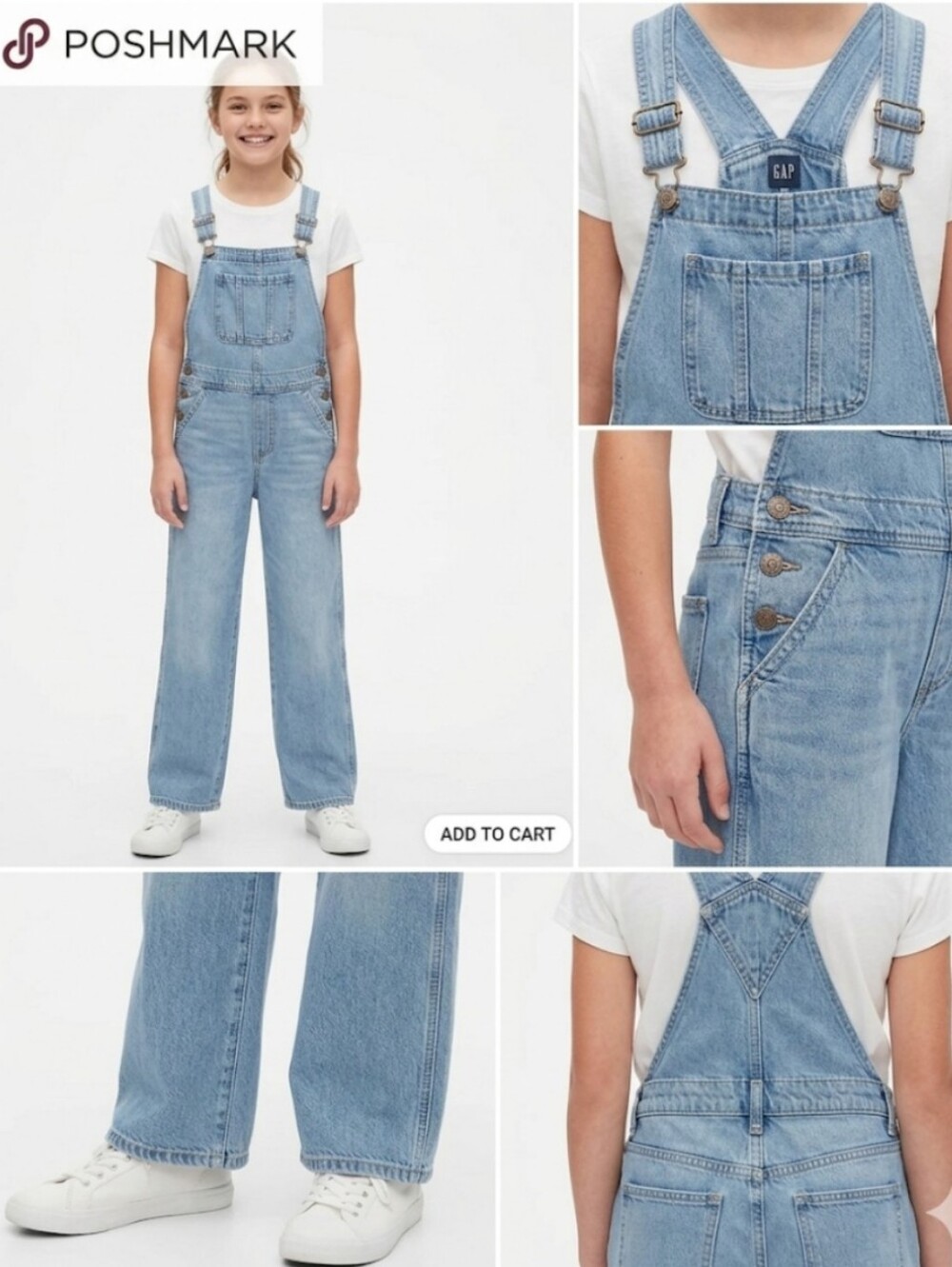 GAP Girls Denim Overalls